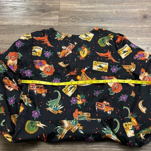 Dangerfield Jurassic Park Lost World Dinosaur Print Cotton Mini Dress Size 14 - Picture 7 of 9